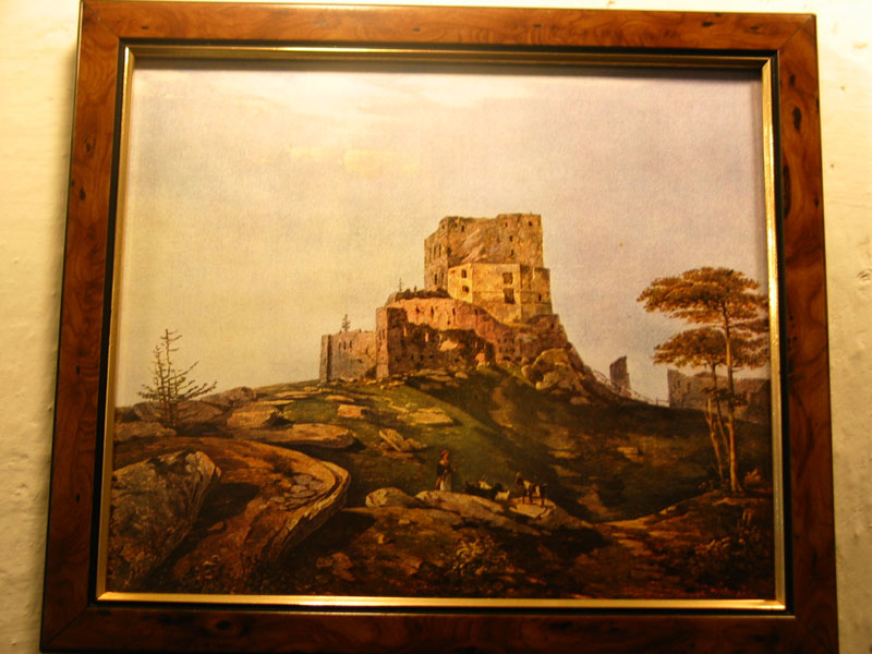 Burg Wittinghausen - Vitkuv kamen (gemalt von Adalbert Stifter)