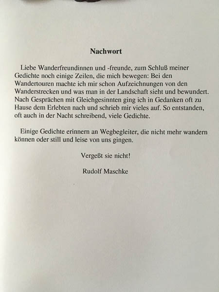 Rudi Maschke "Wandern durch die Jahreszeiten" (2009)