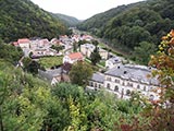 Blick vom Burgberg auf die Mndung des Schloizbaches in die Wilde Weieritz