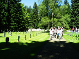ein neu errichteter Kriegsgrberfriedhof bei Marienbad fr deutsche Kriegsgefallene aus der Zeit -Mai / Juni 1945 (nach der Kapitulation)