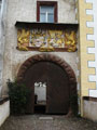 die Wappen an der Burg Colditz zeigen die schsisch-wettinische Zugehrigkeit