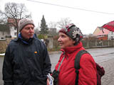 die Initiatoren der Wanderung - Hr. Lsche aus Geunitz und Gudrun Harnisch