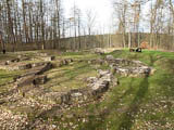 Fundamente des Walburgisklosters aus dem 12. Jhdt auf dem Walpernberg sdlich von Arnstadt