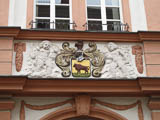 am Rathaus Schleiz findet man das Wappen der Stadt mit dem Wisent (Hinweis auf den Flu Wisenta)