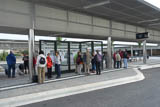 Start auf dem Busbahnhof Eisenach - trotz Design-Auszeichnung funktioniert keine Anzeige! (106K)