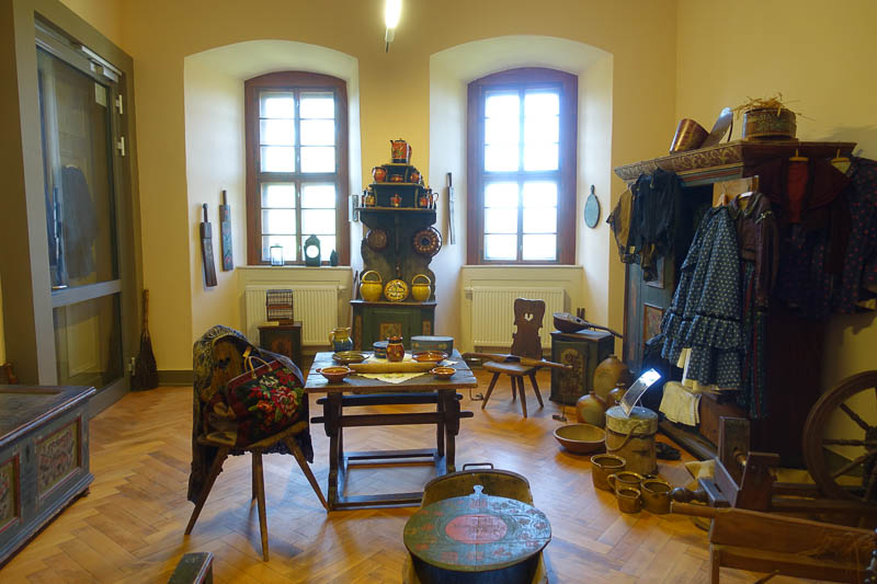 in dem Heimatmuseum des Schlosses Tenneberg mit vielen historischen Exponaten