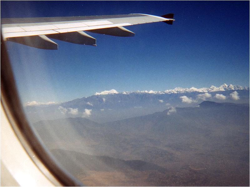 Himalaja-Kette vom Daulagiri bis zum Everest.