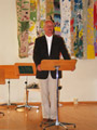der Leiter des Organisationsteams der LEW Gottfried Vogel ehrt unseren Spiritus Rector