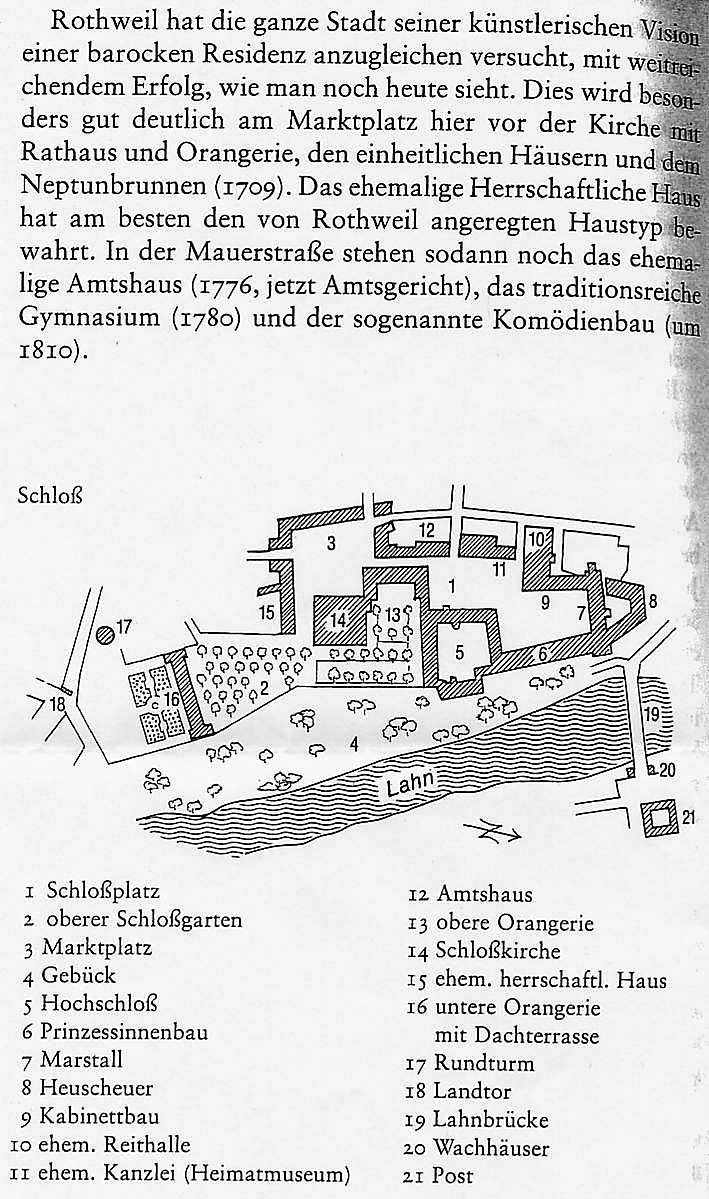 historischer Stadtplan von Weilburg