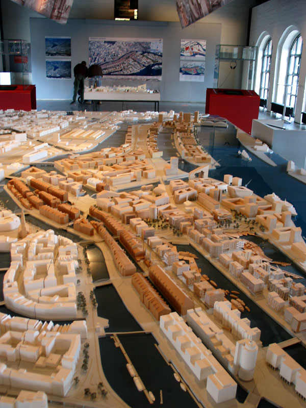 Modell der Hafen-City - Stadtentwicklung bis 2025
