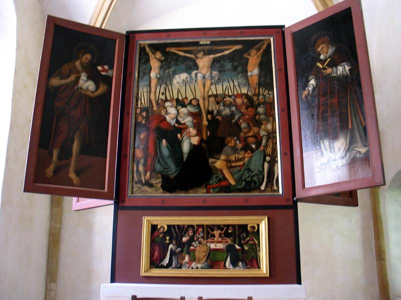 auch hier gibt es einen Original - Cranach-Altar 