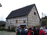 sanierte alte Scheune am Ursprung des Dorfes Oßmannstedt