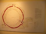 Grundriss im Info - Punkt zur Kreisgrabenanlage Goseck 