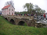 restaurierte Brücke über den Burggraben aus dem 17.Jhdt.