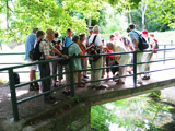 auf der Brücke über die Salza gibt es Erläuterungen zum "Wasserstrassennetz" von Bad Langensalza