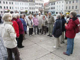 Beginn des Stadtrundganges auf dem Markt von Torgau