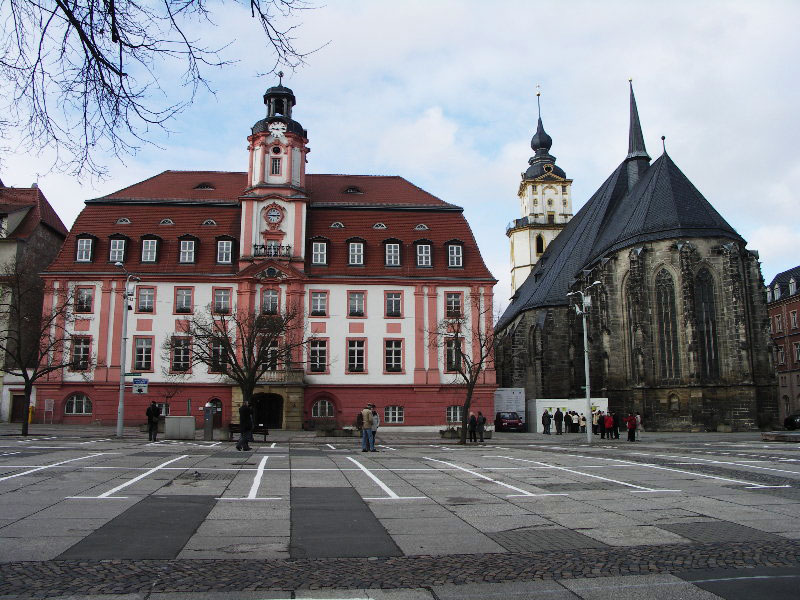 Rathaus und Marienkirche in Wei?enfels