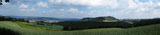 Panorama vom Reinstädter Grund über Kahla, Dohlenstein, Leuchtenburg bis Seitenroda