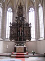 der Altar von 1663 von Valentin Otto und Johannes Richter stellt den 2. Artikel des Glaubensbekenntnisses dar (Erbsnde des Menschen)