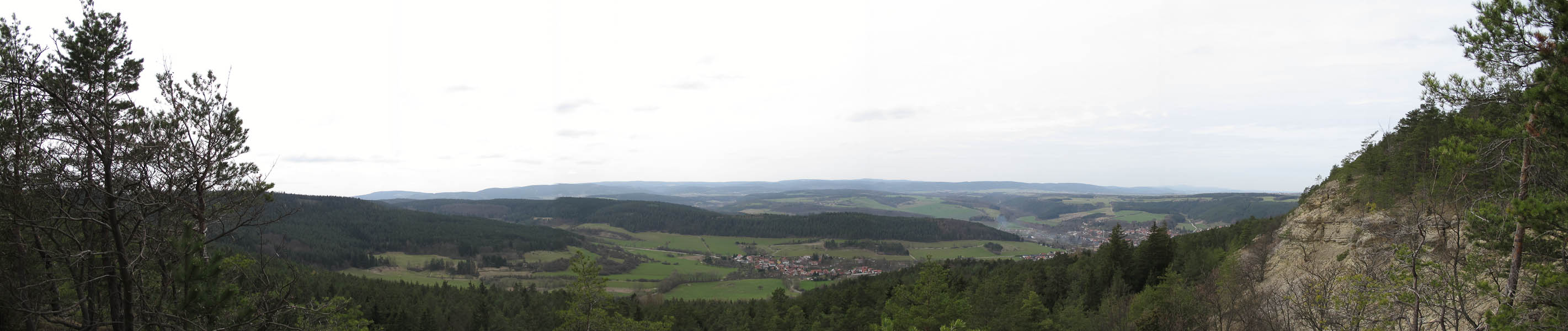 Panorama von den Reinsbergen - Horizont vom Kickelhahn ?ber Schneekopf, Beerberg bis zum Inselsberg 