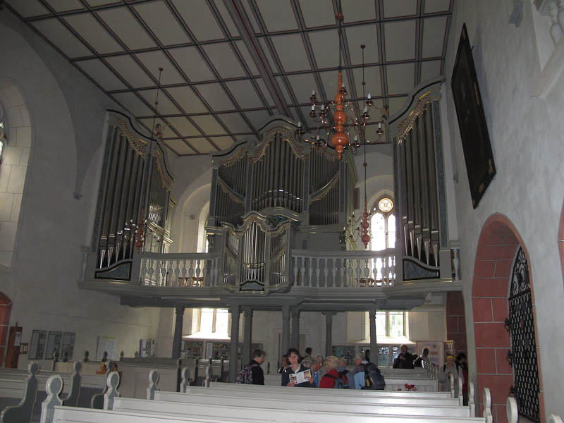 gewaltige Orgel in der Kirche in Frauenprie?nitz