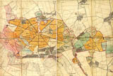 eine Katasterkarte des Ettersberges 1:16 000 von ca. 1900 mit dem Schießplatz von Carl Alexander nordwestlich von Lützendorf