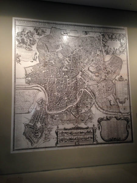 Stadtplan von Rom 1614 in der Ausstellung "Bernini - Gr?nder des Barocken Roms"