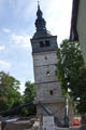 der schiefe Kirchturm von Bad Frankenhausen - schiefer als der Turm von Pisa