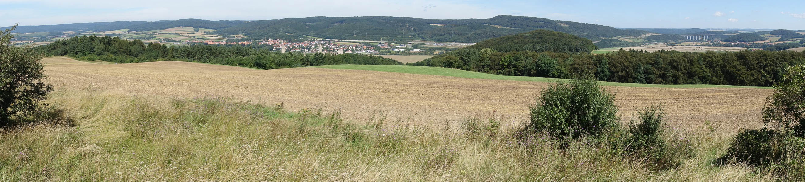 Panorama des Thueringer Zipfels von Wommem bis Wartha (Hoerschel)