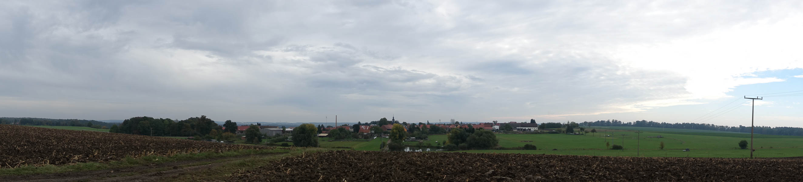 Panorama ueber Bobeck vom Wasserturm zurueck