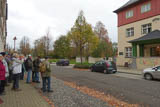 erster Halt am Alten Postamt in der Bahnhofstrasze Pegau