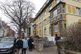 historische Klinkererker in der Goethestraße - man muß die Augen erheben!