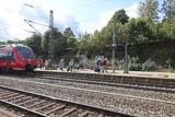 Ankunft auf dem Bahnhof Ludwigstadt / Franken !