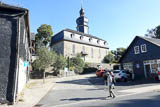Kirche in Lehesten - innen mit der größten Schiefertafel der Welt.