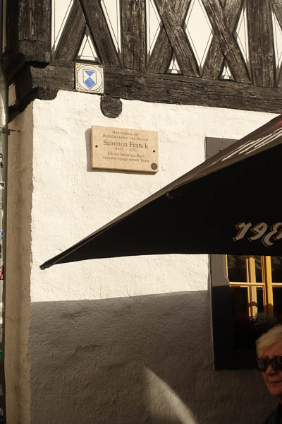 J.S. Bach vertonte viele Texte von Salomon Frank, welcher im Geleithaus wohnte!