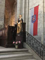 Die Königin Radegunde an Ihrem Begräbnisort Poitiers (Frankenreich) mit Thür. Fahne ! 